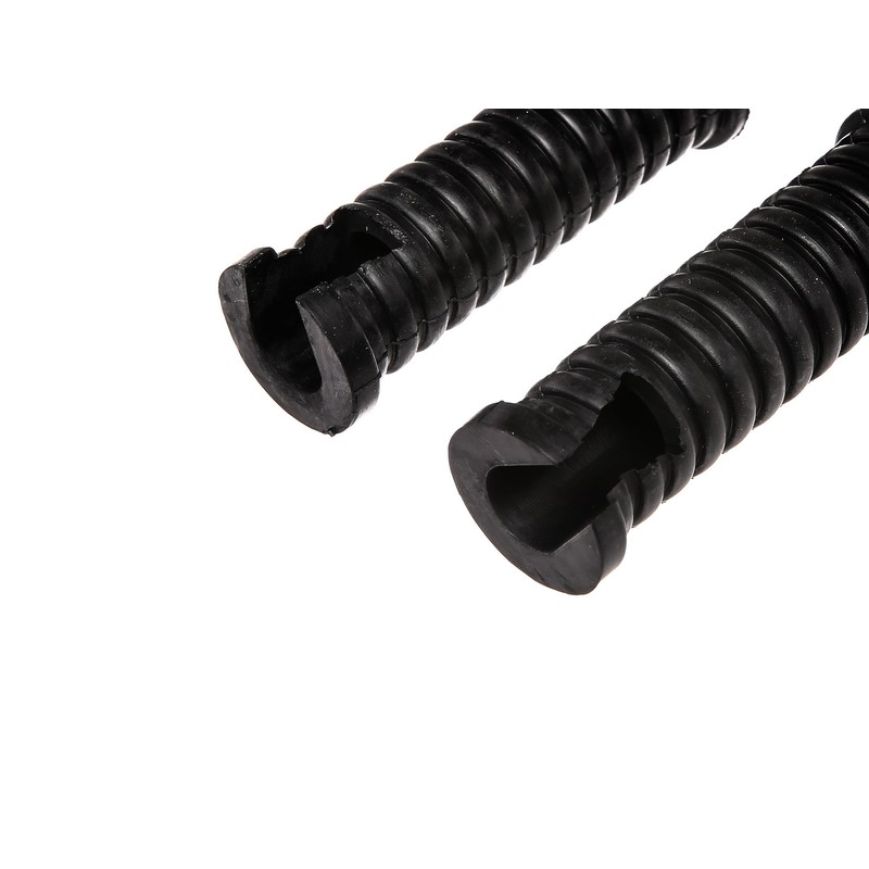 Set of rubber parts and 2x end mushrooms, black, suitable