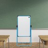 Height Adjustable Double-Sided Available Reversible Mobile Whiteboard, Magnetic Dry Erase