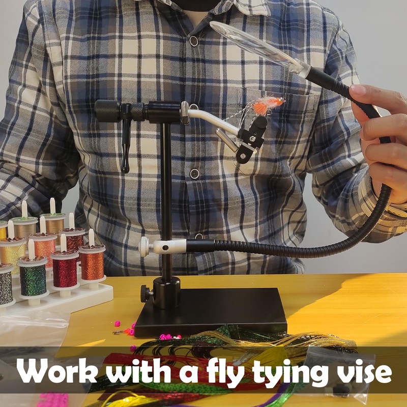 Riverruns Magnifying Glass for Vise 2X Magnification, Lens Dimensions 90mm，with