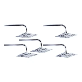 Sanplom 5 Pzs Regadera Cuadrada Acero Inox 8 + Tubo 50cm+chapetón
