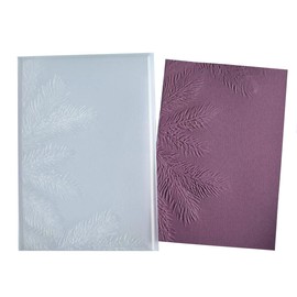 arriettycraft 3-D Evergreen Leaves Plastic Embossing Folders for Card Making or Journaling Christmas Pine Leaves Embossing Folder for Paper Crafting