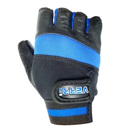 Verri | Guantes Pesas en Piel de Cabra para Seguridad y protección de Manos y muñeca en Entrenamiento, Rutina en Gimnasio o Gym, Negro, CH