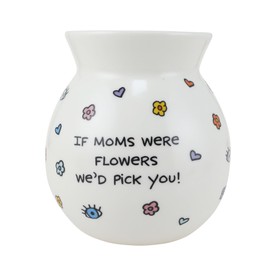 Enesco Our Name is Mud Mommy Pick You Flower Vase, 5.5 Inch, Multicolor