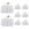 Fitable 8 Pack Round Tablecloths: Stain Resistant Wrinkle Free Circle