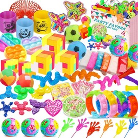 53 PCS Party Favours for Kids Prizes Box Toys, Fidget Toys Goodie Bags Stuffers for Classroom Reward Prizes, Push Pops Toys, Carnival Prizes Birthday Christmas Gifts for Kids 3-5 6-8 8-12
