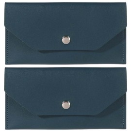CALFOVERA 2PCS Cash Money Wallets Reusable PU Leather Budget Binder Envelopes Dark Green Waterproof Cash Banknotes Stuffing Bag Pouch Holders Retro Clutch Oragnizer for Students Office Travel
