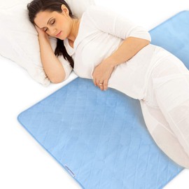 SPRINGSPIRIT Washable Bed Pads for Incontinence 34'' x 52'' (1 Pack), Absorbent Waterproof Bed Pads with Non-Slip Back for Adults, Kids, Women, Blue