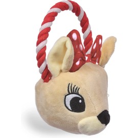 Rudolph The Red Nose Reindeer Clarice Rope Toy for Dogs | 7 1/2 Inch Clarice Rope Head Dog Toy | Rope Dog Toy for Aggressive Chewers and All Dogs - Holiday Dog Rope Toys