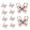 WOONEKY Butterflies Nail Charms 10pcs Rhinestone Inlaid Nail Decorations for