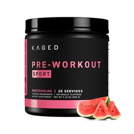 Kaged Pre-Sport Pre-Workout Powder  Sandía  Suplemento Energético Para Resistencia  Bebida Deportiva Para Levantamiento De Pesas Y Cardio  20...      