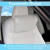 Dapucarin Car Headrest Pillow 100% Memory Foam, Breathable Removable Leather