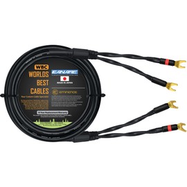 WORLDS BEST CABLES 10 Foot - Canare 4S11 – Audiophile Grade - HiFi Star-Quad Single Speaker Cable for Center Channel with Eminence Gold Spade Connectors