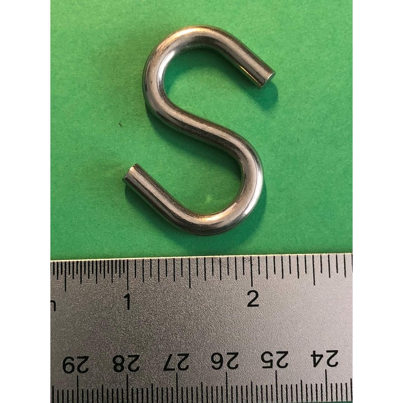 US Stainless 2 Pieces Stainless Steel 316 Straight S Hook