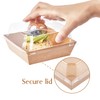 Ocmoiy Kraft Charcuterie Boxes with Clear Lids 4x4 Inch, 100