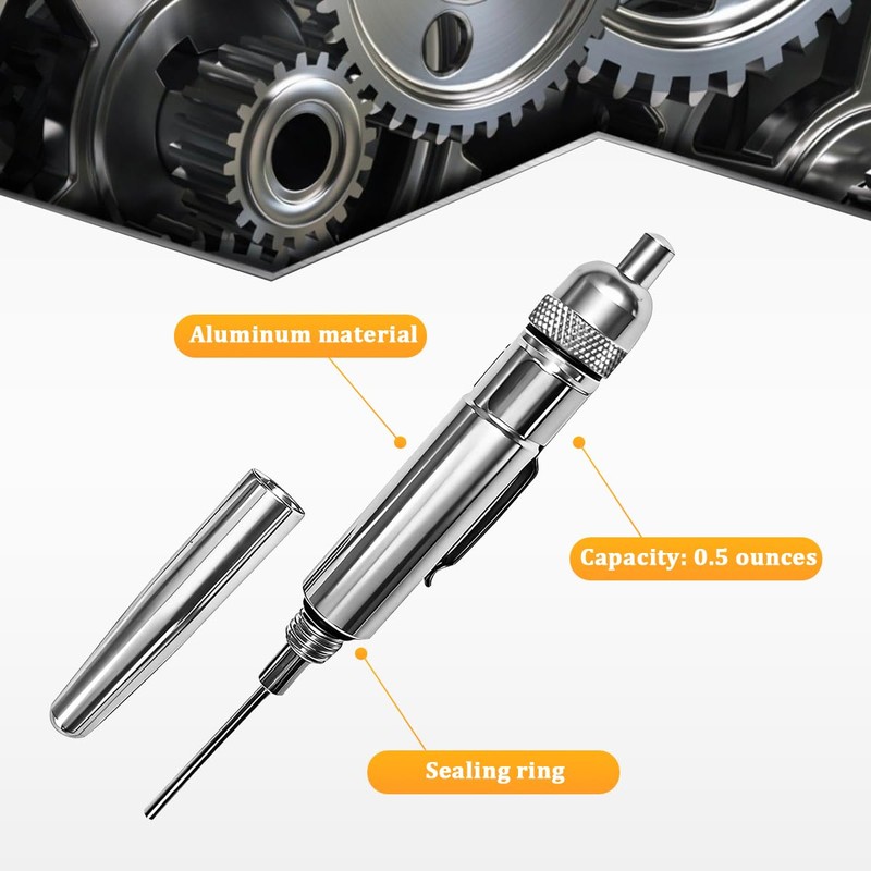 HZEL Car Precision Oiler, Portable Aluminum Lube System Oiling Pen