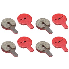 Pilipane 4 pares de pastillas de freno de disco de bicicleta, pastillas de rotor de disco de freno semimetálicas para Bb5 M446, de bicicleta eléctrica, de montaña de resin, Rojo, 11.00*7.00*3.00