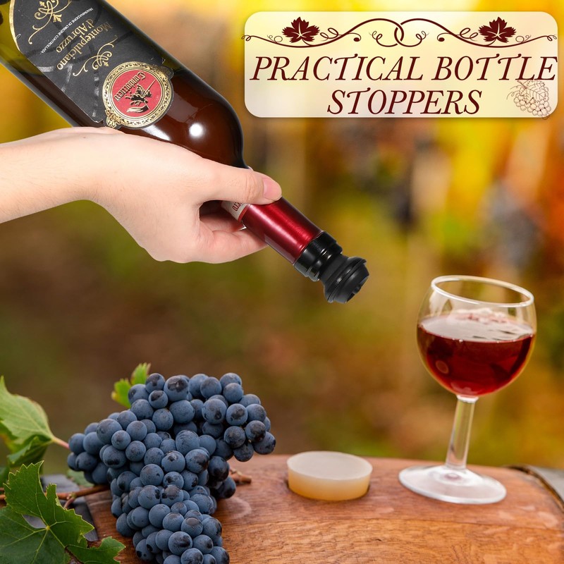 Honoson Wine Stopper Resealable Wine Pump Vacuum Stoppers Vacuum Wine