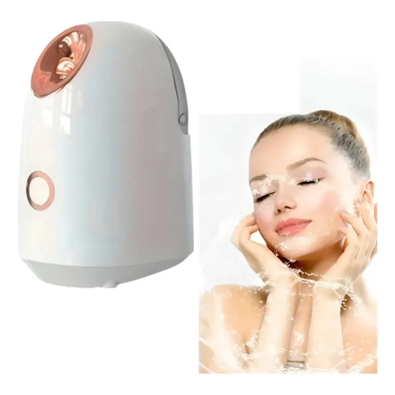 Jarphy Vaporizador Facial Portátil Rosa Blanco Con Ozono