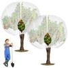 SWANGSA 2 Pack 8 x 8 Ft Fruit Tree Netting Cover with Zipper and Drawstring, Birds and Squirrels Barrier Mesh for Garden Protection