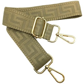 Adjustable Shoulder Strap for Bags Khaki, Bag Straps for Changing, Bag Strap Wide with Carabiner Gold, 80-130 cm Carry Strap Bag for Women Shoulder Strap, Handbag, 3.8 cm, 1305