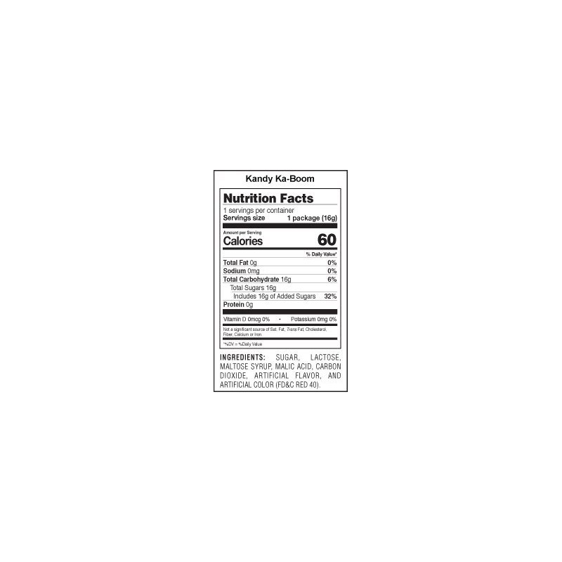 Kandy Ka-Boom Sour Cherry Popping Candy, 0.56 oz (Pack of