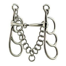 3 Loop Jointed Butterfly Horse Bit - 6"