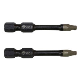 Disston Diamond Grit Screwdriving Insert Bit, 1 Slotted, 2 inch, 2-Pack E0103714