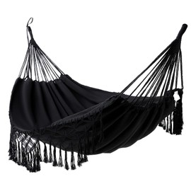 Hammock Double Hammocks for Outside Camping Cotton Canvas Fabric Brazilian Hammock Indoor Outdoor Hanging Suitable for 2 Adults