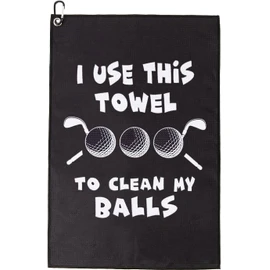 Funny Golf Towel - I Use This Towel to Wash My Balls | Golf Ball Towel with Clip for GolfBags | Golfs Gifts for Men, Dad, Husband, Boyfriend | Father's Day, Christmas, Birthday Golf Accessories