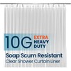 LiBa PEVA 10-Gauge Shower Curtain Liner, 72” W x 72”