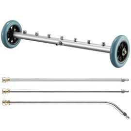 RIDGE WASHER Pressure Washer Undercarriage Cleaner, 24 Inch Undercarriage Car Washer, Under Car Pressure Washer Attachment with 3 Pcs Extension Wand, 4000 PSI