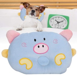 Zerodis Soft Cushion for Pet Cat Dog Small Dog Towel Cartoon Pig Animal Shape Soft Bed Pillow Sleeping Aid for Four Seasons (Blue)
