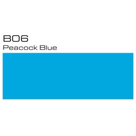 Copic Sketch Marker, Oval Shaped Barrel, Medium Broad and Super Brush Nibs, B06 Peacock Blue (B06-S)