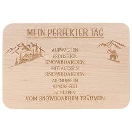 Spruchreif Breakfast Board Snowboard with Engraving Gifts for Snowboarders Gift Snowboard