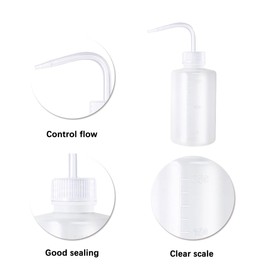 Urknall Wash Bottles 3pcs Squeeze Bottles 8oz tattoo bottles 250ml Squirt Bottles with Scale Labels Spray Bottles Wash Bottles for Tattoo Medical Lab Succulent Watering Lash Extension Supplies