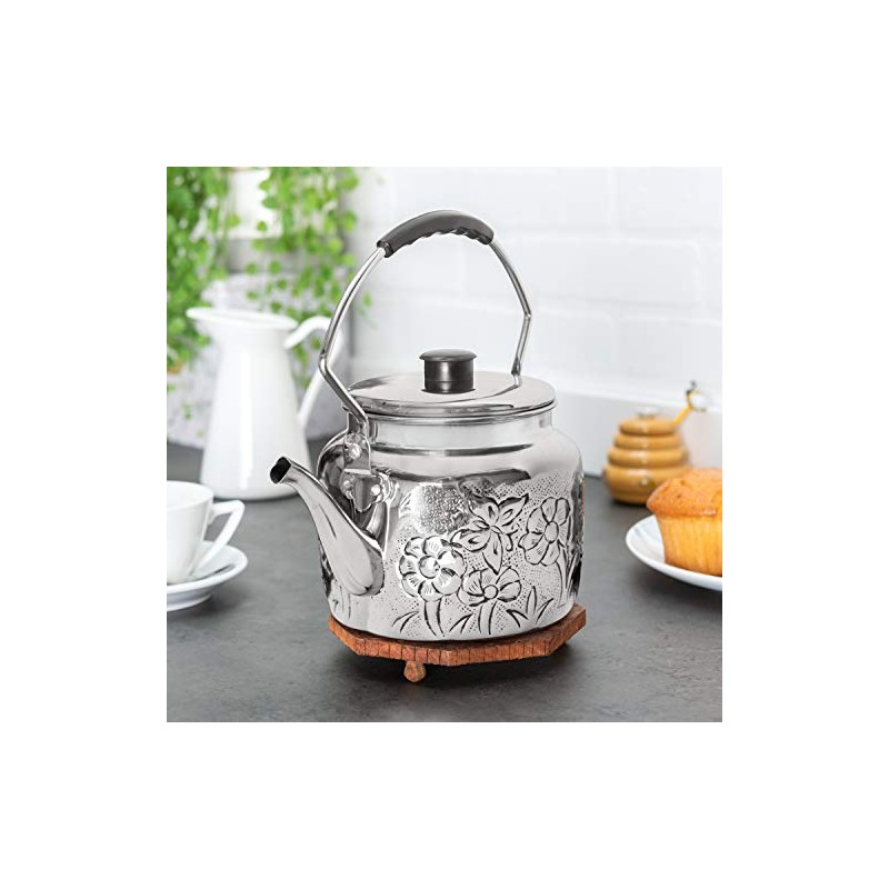 Old Dutch International Butterfly Embossed tea kettle stovetop, 2 quart