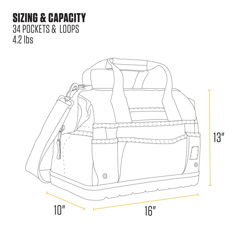 Carhartt Onsite Tool Bag, Durable Water-Resistant, Tool Storage Bag, Heavyweight