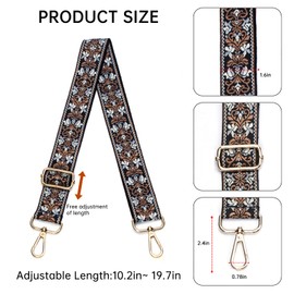 Dksongr Purse Straps Replacement Crossbody Bag Strap for Purses Adjustable Wide shoulder Straps for Women Handbags