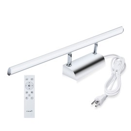 Bonlux 9W Bathroom LED Vanity Light 22 inch, 3 Color Adjustable 3000K/ 4000K/ 6000K, Dimmable Wall Mounted Plug in Light Fixture with Remote Control Memory Function for Cabinet Mirror Lighting