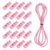 uxcell 25 Pcs Double Hole Cord Locks with 39Inch Elastic