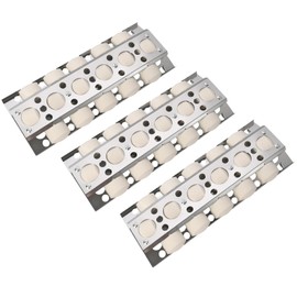 GasSaf Heat Plate for Select Turbo Gas Grill Replacement Parts, 16.5 inch Stainless Steel Briquette Trays for BBQ Galore Grand Turbo STS, Elite, Classic Grill Parts, 3-Pack Heat Trays(16 1/2 x 6 1/2)