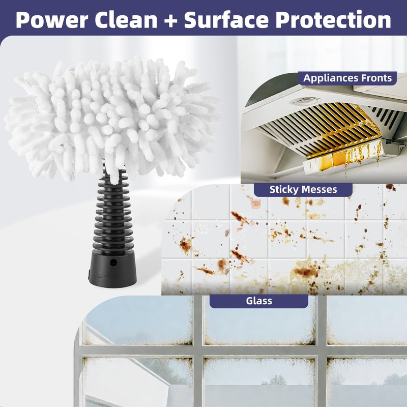 LOVECO 4 Pack Universal Steam Cleaner Accessories, Reusable Steam Shot