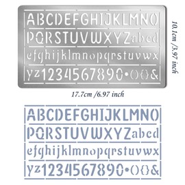 NBEADS Metal Letter and Number Stencils, 3.98x6.97inch A-Z Alphabet 0-9 Number Symbol Stencils Reusable Planner Templates for Scrapbooking Journaling Wood Carving Burning