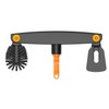 Fiskars Oneclick Pulitore per Grondaie, Accessorio con Raschietto e Spazzola,