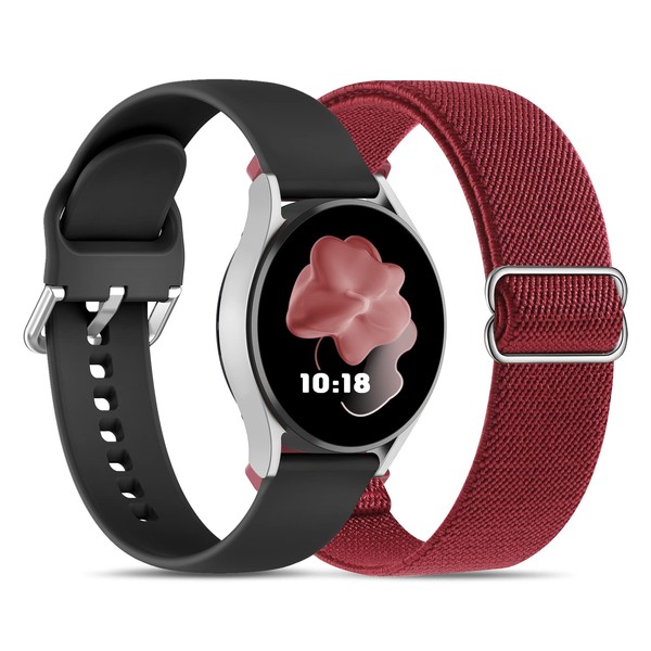 Nylon Stretchy Strap Compatible with Garmin Vivoactive 5, 20mm Nylon