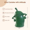 GUAOOYY Canister with Attitude, 27OZ Plastic Coffee Canister with Lid,