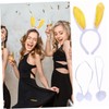 Beavorty 2 Set Rabbit Ear Costume Accessories Plush Headband Bow