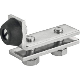 Gedotec Sliding Door Fitting Door Stopper with Rubber Buffer for Runners Sliding Gate Profile Type 300 Mounting - Helmet Agriculture | Rail Stopper 1300P | Galvanised Steel | Pack of 1