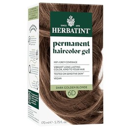 Herbatint Permanent Herbal Haircolor Gel, Dark Golden Blonde 6D, 4.56 Ounce by Herbatint