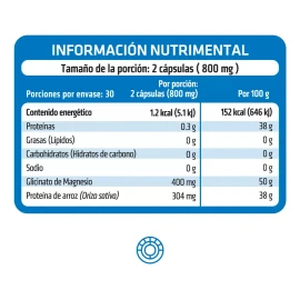 Healthaddiction Magglici Glicinato De Magnesio Frasco 60caps Sabor Sin Sabor